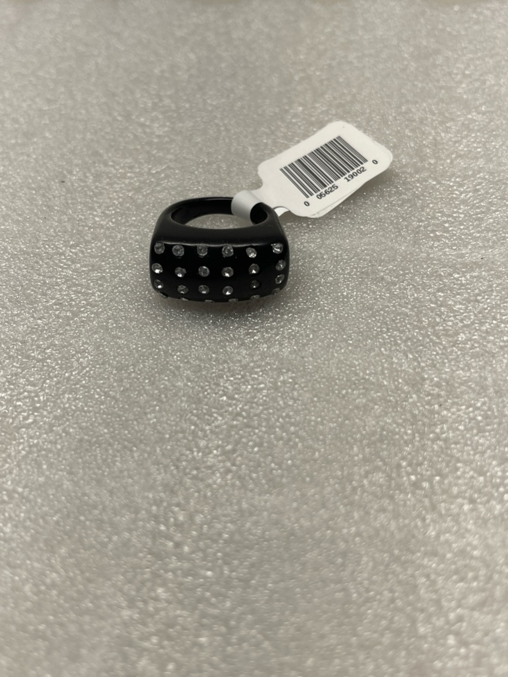 torrid Black Ring with Clear Rhinestones